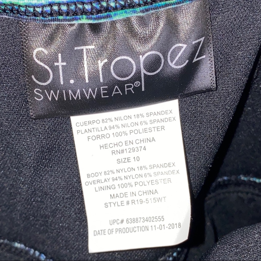 NWOT St. Tropez Leopard Print 4-in-1 Swim Top - Picture 6 of 6